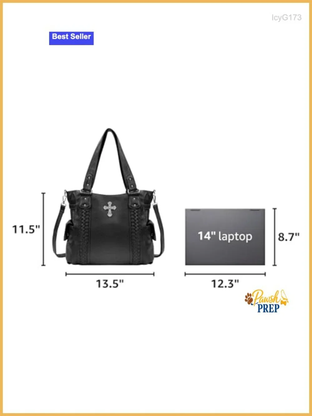 Women's Western Tote Handbag Large Hobo with Adjustable Crossbody Strap